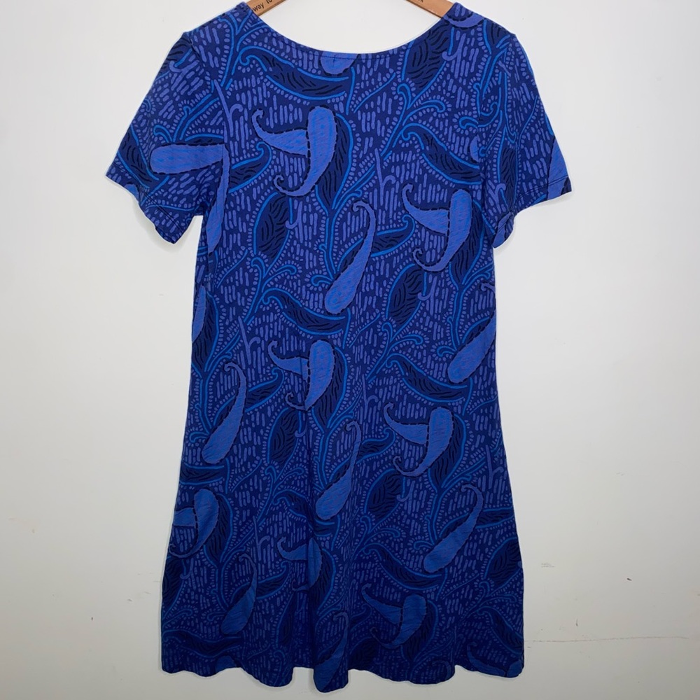 SOLD✨ Fresh Produce Size Small Paisley Blue Printed Dress with Pockets - Picture 7 of 7